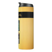 Machen Sie Ihr eigenes Foto-Collage-Monogramm-Gold Thermosbecher (Nach rechts gedreht)