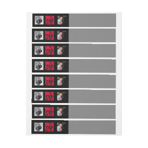 Machen Sie Ihr eigenes Foto-Display mit 3 Fotos ei Rundum-Adressaufkleber