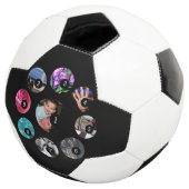 Machen Sie Ihr eigenes Foto mit 9 Bildern ganz ein Fußball (Dreiviertel)