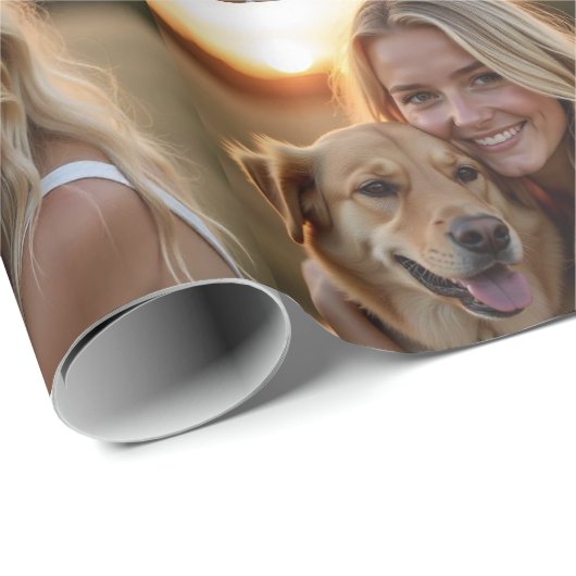 Machen Sie Ihr eigenes Foto Personalisiert Geschenkpapier (Rolleneckpunkt)