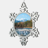 Machen Sie Ihr eigenes Foto Schneeflocken Zinn-Ornament (Rechts)