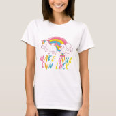 Machen Sie Ihr eigenes Glück Regenbogen Kackend Ei T-Shirt (Vorderseite)