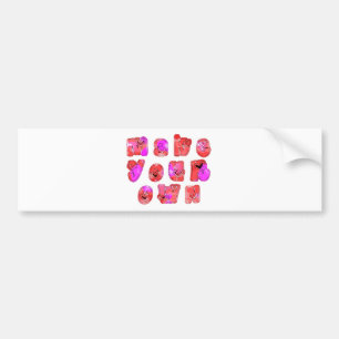 Machen Sie Ihr eigenes Herz Art Print Design Autoaufkleber
