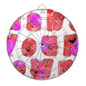 Machen Sie Ihr eigenes Herz Art Print Design Dartscheibe (vorne)
