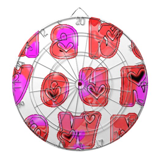 Machen Sie Ihr eigenes Herz Art Print Design Dartscheibe (vorne)