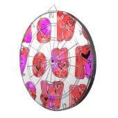 Machen Sie Ihr eigenes Herz Art Print Design Dartscheibe (Vorderseite rechts)