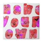 Machen Sie Ihr eigenes Herz Art Print Design Fliese (Vorderseite)