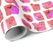 Machen Sie Ihr eigenes Herz Art Print Design Geschenkpapier (Rolleneckpunkt)