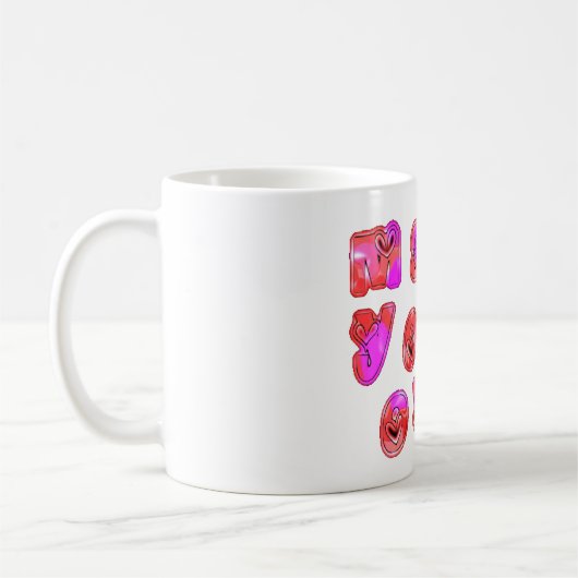 Machen Sie Ihr eigenes Herz Art Print Design Kaffeetasse (Links)