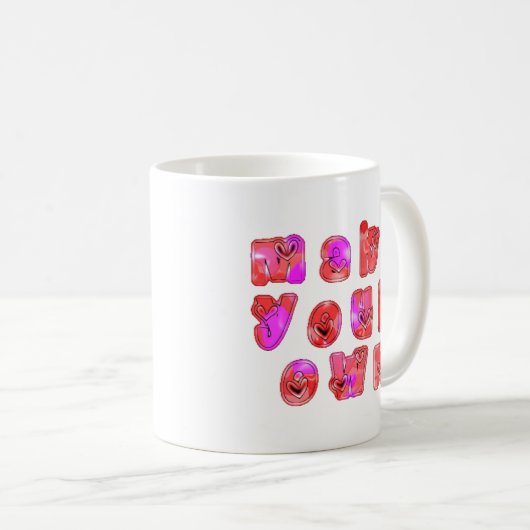 Machen Sie Ihr eigenes Herz Art Print Design Kaffeetasse (VorderseiteRechts)