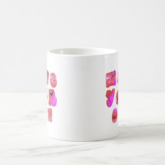 Machen Sie Ihr eigenes Herz Art Print Design Kaffeetasse (Mittel)