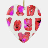 Machen Sie Ihr eigenes Herz Art Print Design Keramik Ornament (Rechts)