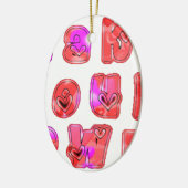 Machen Sie Ihr eigenes Herz Art Print Design Keramikornament (Links)