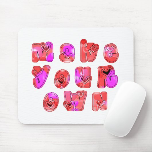 Machen Sie Ihr eigenes Herz Art Print Design Mousepad (Mit Mouse)