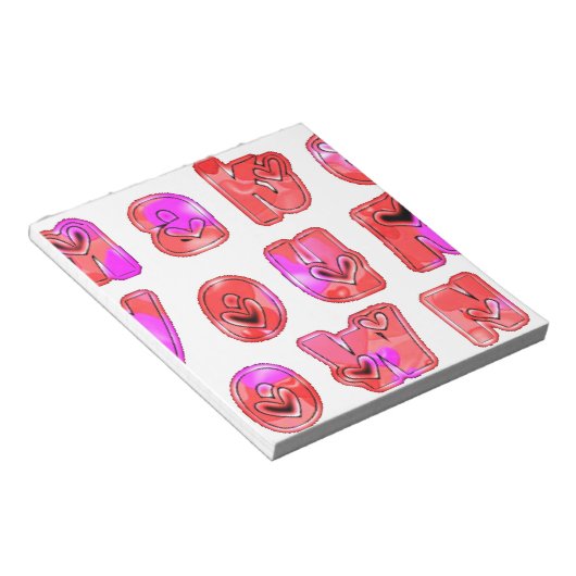 Machen Sie Ihr eigenes Herz Art Print Design Notizblock (angewinkelt)