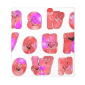 Machen Sie Ihr eigenes Herz Art Print Design Notizblock (Vorderseite)