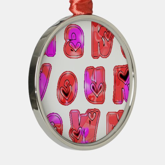 Machen Sie Ihr eigenes Herz Art Print Design Ornament Aus Metall (Rechts)