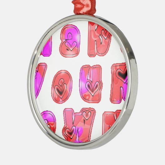 Machen Sie Ihr eigenes Herz Art Print Design Ornament Aus Metall (Links)