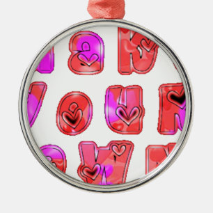 Machen Sie Ihr eigenes Herz Art Print Design Ornament Aus Metall