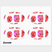 Machen Sie Ihr eigenes Herz Art Print Design Ovaler Aufkleber (Blatt)