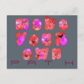 Machen Sie Ihr eigenes Herz Art Print Design Postkarte (Vorderseite)