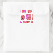 Machen Sie Ihr eigenes Herz Art Print Design Quadratischer Aufkleber (Tasche)