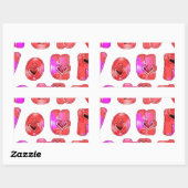 Machen Sie Ihr eigenes Herz Art Print Design Rechteckiger Aufkleber (Blatt)