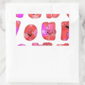 Machen Sie Ihr eigenes Herz Art Print Design Rechteckiger Aufkleber (Tasche)