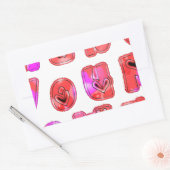 Machen Sie Ihr eigenes Herz Art Print Design Rechteckiger Aufkleber (Umschlag)