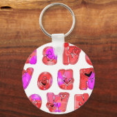 Machen Sie Ihr eigenes Herz Art Print Design Schlüsselanhänger (Vorderseite)