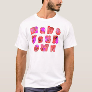 Machen Sie Ihr eigenes Herz Art Print Design T-Shirt