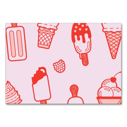 Machen Sie Ihr eigenes Ice Cream Bar Topping Sprin Tischnummer (Rückseite)