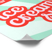 Machen Sie Ihr eigenes Ice Cream Sundae Bar Tablet Poster (Ecke)