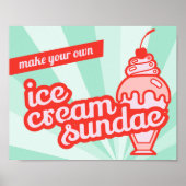 Machen Sie Ihr eigenes Ice Cream Sundae Bar Tablet Poster (Vorne)