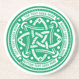 Machen Sie Ihr eigenes Kleeblatt-Grün keltische Sandstein Untersetzer