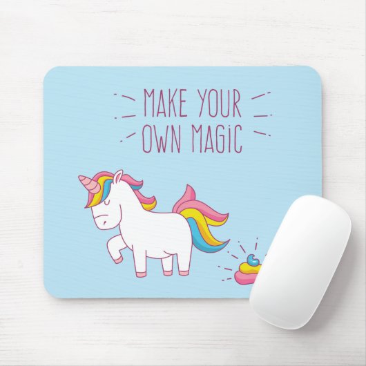 Machen Sie Ihr eigenes magisches Einhorn Gekackt M Mousepad (Mit Mouse)