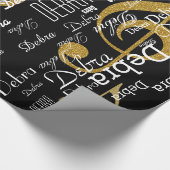 machen Sie Ihr eigenes Namensmuster . Glitzer musi Geschenkpapier (Ecke)