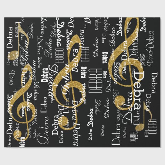 machen Sie Ihr eigenes Namensmuster . Glitzer musi Geschenkpapier (Flach)