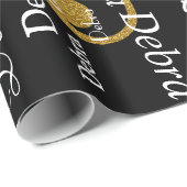 machen Sie Ihr eigenes Namensmuster . Glitzer musi Geschenkpapier (Rolleneckpunkt)