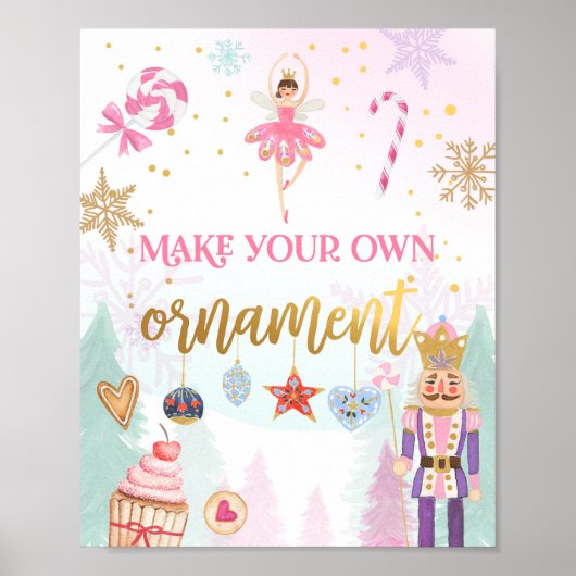 Machen Sie Ihr eigenes Ornament Nutcracker Balleri Poster (Vorne)