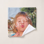 Machen Sie Ihr eigenes personalisiertes Foto Badhandtuch Set (Waschlappen)