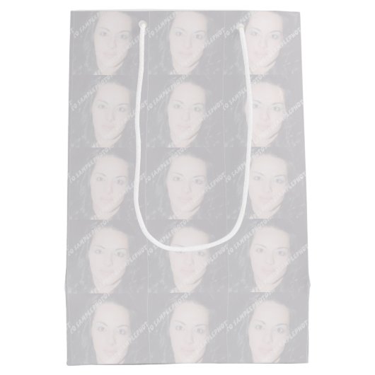 Machen Sie Ihr eigenes personalisiertes Foto Mittlere Geschenktüte (Rückseite)