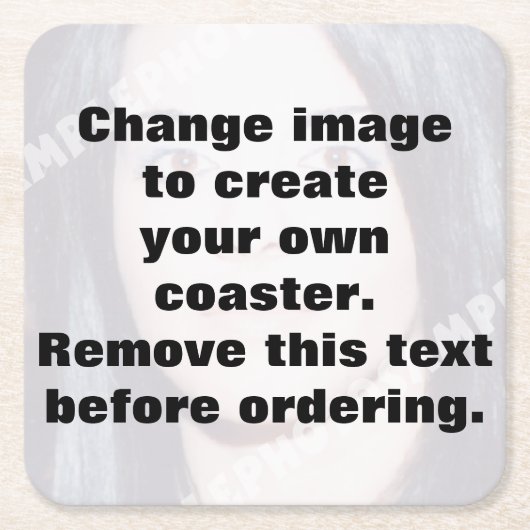 Machen Sie Ihr eigenes personalisiertes Foto Rechteckiger Pappuntersetzer (Vorderseite)