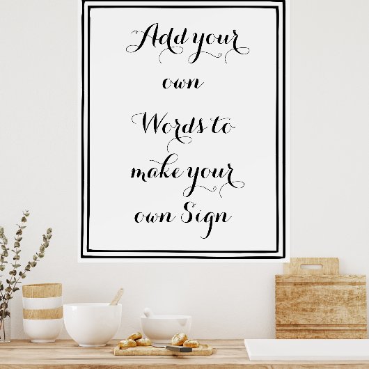 Machen Sie Ihr eigenes Poster für Ihr Party (Küche)