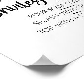 Machen Sie Ihr eigenes Shirley Temple Drink Bar Si Poster (Ecke)