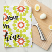 Machen Sie Ihr eigenes Sonnenlicht Yellow Boho Küc Geschirrtuch (Viertel Falte)