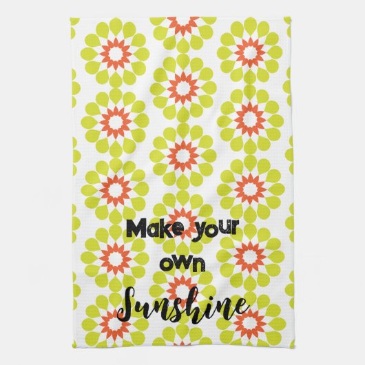 Machen Sie Ihr eigenes Sonnenlicht Yellow Boho Küc Geschirrtuch (Vertikal)