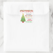 Machen Sie Ihr eigenes Spiel Teig Weihnachtsbaum. Quadratischer Aufkleber (Tasche)