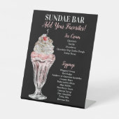 Machen Sie Ihr eigenes Sundae Bar Sign Sockelschild (Vorderseite)