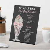 Machen Sie Ihr eigenes Sundae Bar Sign Sockelschild (In SItu)